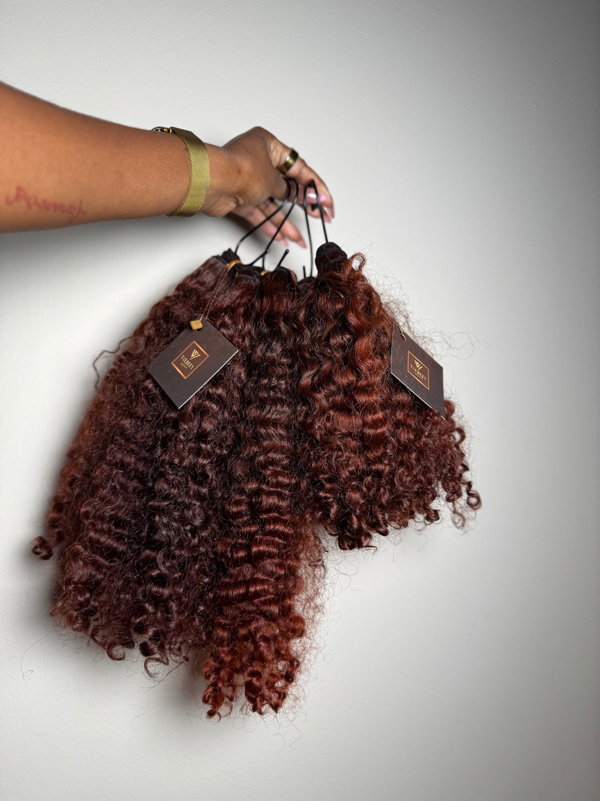 Pre-Colored Burmese Curly Bundles: Copper