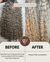 Bleach Bath - Gray Burmese Curly bundles (+14 Day Processing Time)