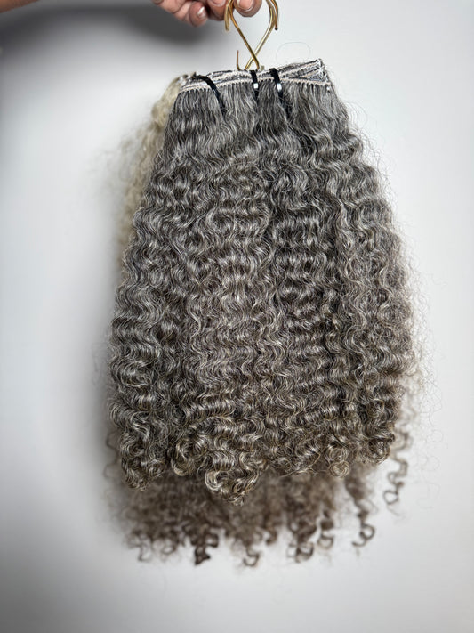 Clip Ins: Burmese Curly | Gray