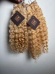 Pre-Lightened Burmese Curly Bundles: Blonde
